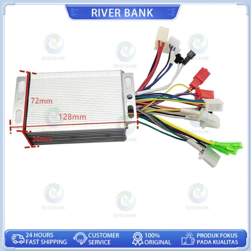 RB Controller sepeda listrik 36v 48v 350w bldc brushless kontroler 36v/48v selis universal 36volt