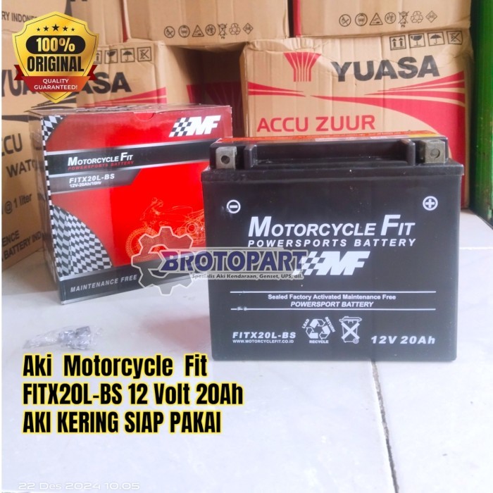 Aki Motor Honda Gold Wing GL 1800 VTX 1800, Stryker, Accu YTX20L-BS MF Kering