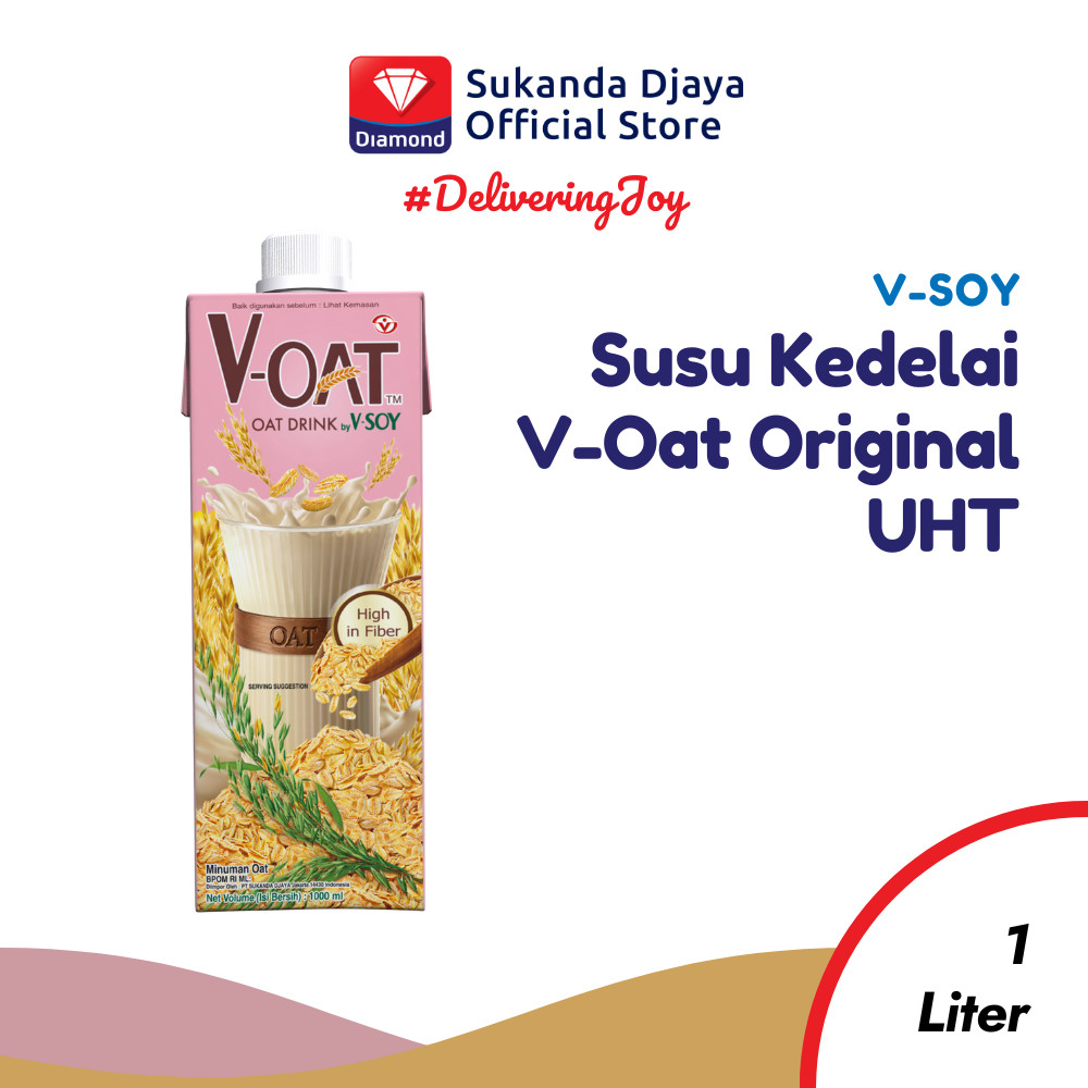 

V-Soy Susu Kedelai V-Oat Original UHT 1000 Ml