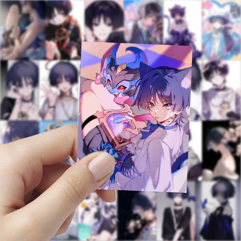 

61PCS Genshin Impact Wanderer Anime Stickers Cute Cartoon Decoration Suitcase Laptop Phone Stationery Manga Kid Sticker
