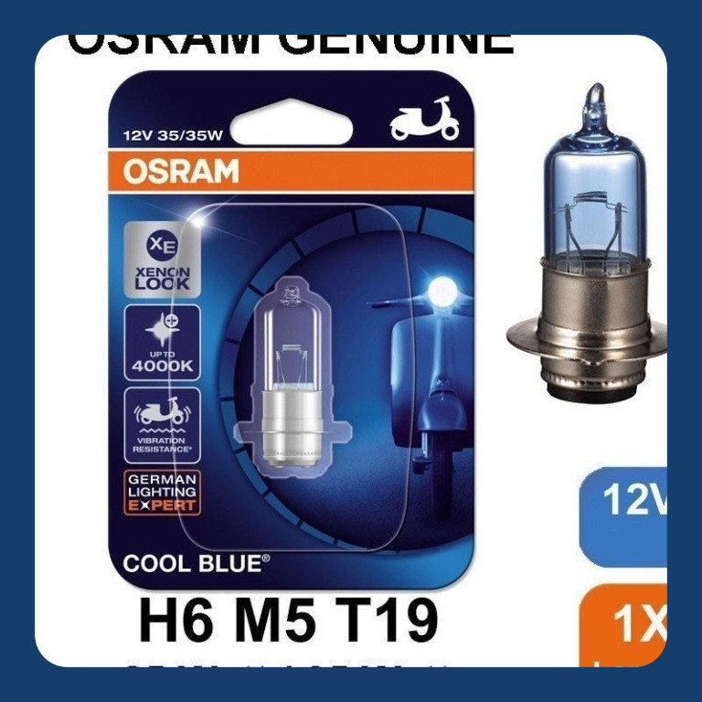 BOHLAM OSRAM ORI ASLI bolam lampu depan halogen h6 12v 35w 25w 12 volt 25 watt 35 watt motor bebek m