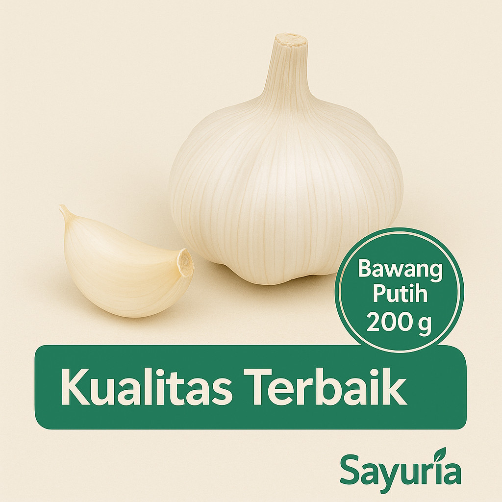 

Sayuria – Bawang Putih Utuh Segar 500gr | Rasa Kuat & Wangi Alami