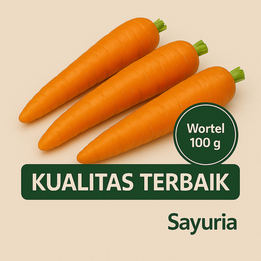 

Sayuria – Wortel Segar 450gr | Sayuran Manis & Renyah untuk Sop dan Tumis