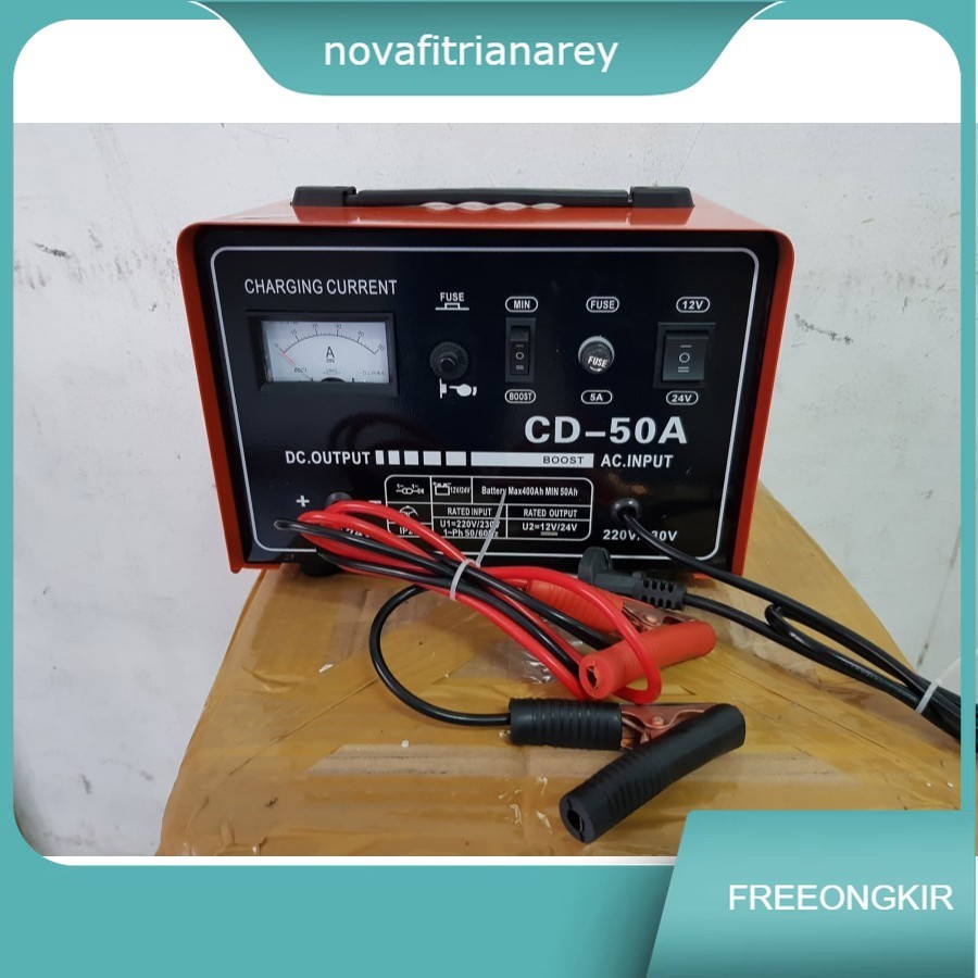 Charger Aki 50 Ampere Bisa Accu 12v & 24v Merk ROCIA / Baterai