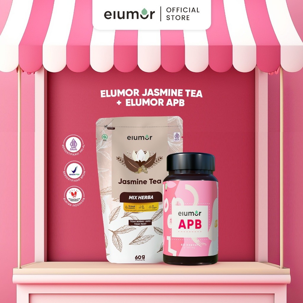 

Elumor Jasmine Tea Isi 30 Kantong + Elumor APB Isi 60 Pcs | Teh Pelangsing & Suplemen Diet