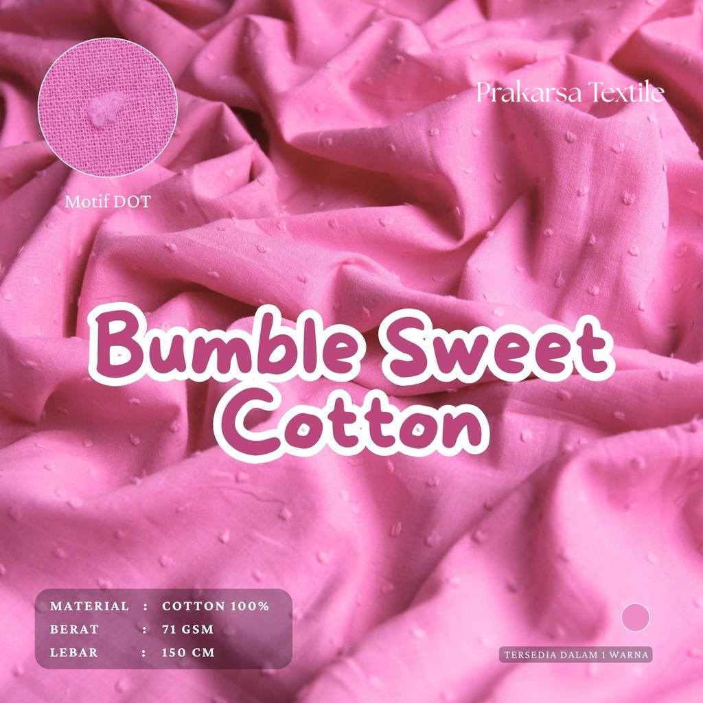 KATUN BUMBLE SWEET RUBIAH  BAHAN PREMIUM UNTUK DRESS GAMIS MUKENA