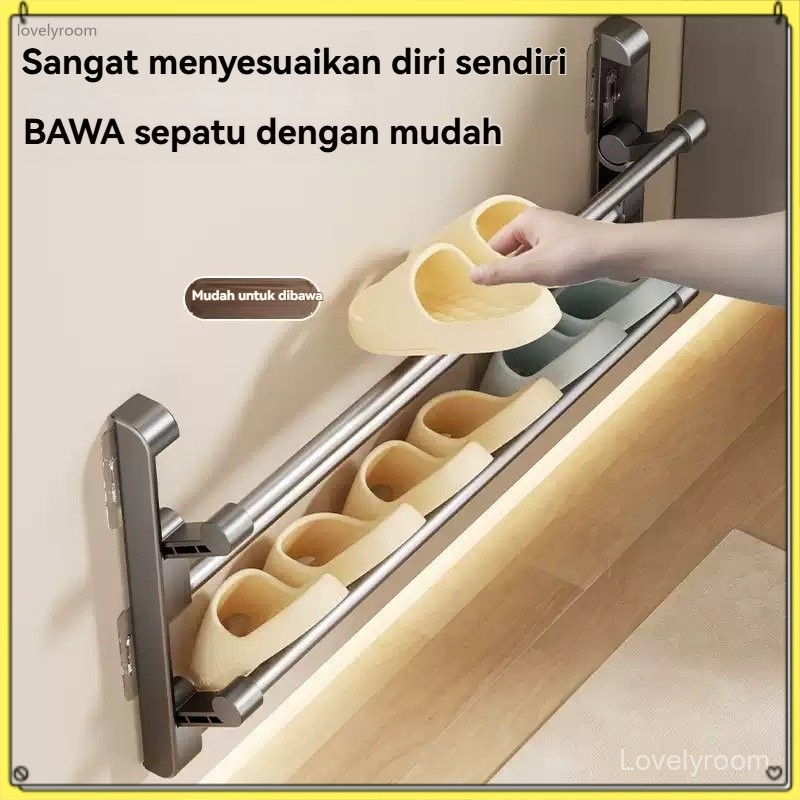 Rak Sepatu Minimalis rak sandal kamar mandi rak gantungan tempat sepatu dinding Tempel Susun Tempat 
