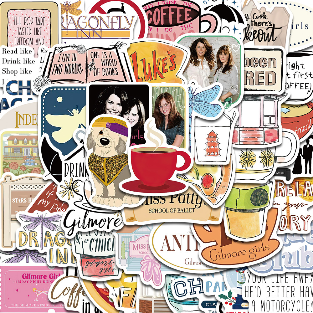 

50PCS Gilmore Girls Stickers Cartoon Funny Graffiti Decals Luggage Motorcycle Gift Luggage Decorative Waterproof Phone Sticker