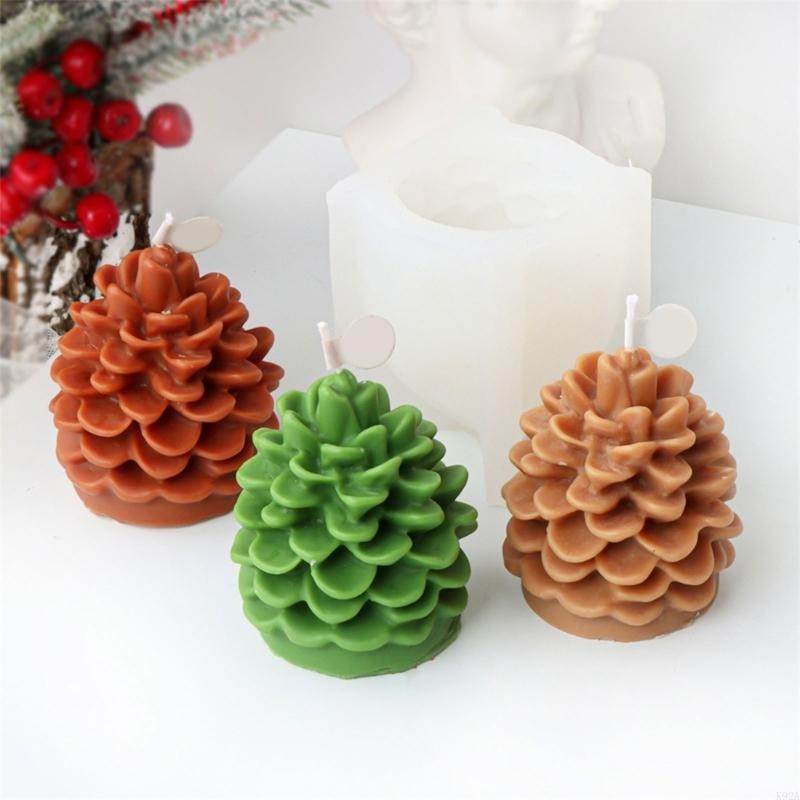 

K92A Tree Silicone Moulds Castings Molds Pine Cone Molds Handmade Plaster Molds for Candle Making