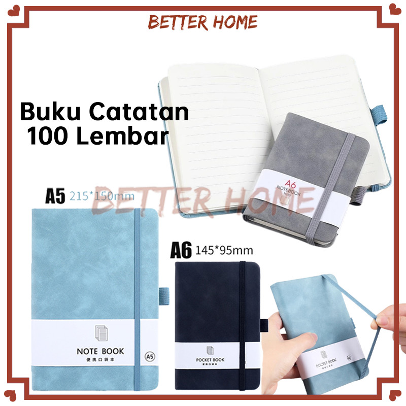 

Notebook A6/A5 Portable Mini Pocket Book Buku Catatan Kecil Buku Tulis Agenda Tali