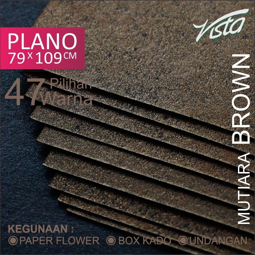 

Kertas Mutiara brown coklat plano tembaga flamingo