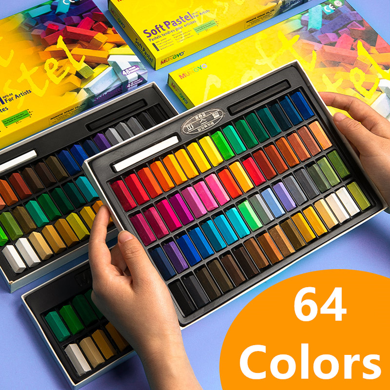 

Korea Mungyo Soft Pastel Drawing Art Pastel 24/32/48/64 Colors Set Square Mini Colored Chalk