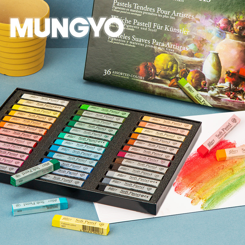 

Mungyo 12/24/36/48Colors Professional Soft Oil Pastel Dry High Quality Heavy Color Crayons for Drawing Stationery Art Supplies