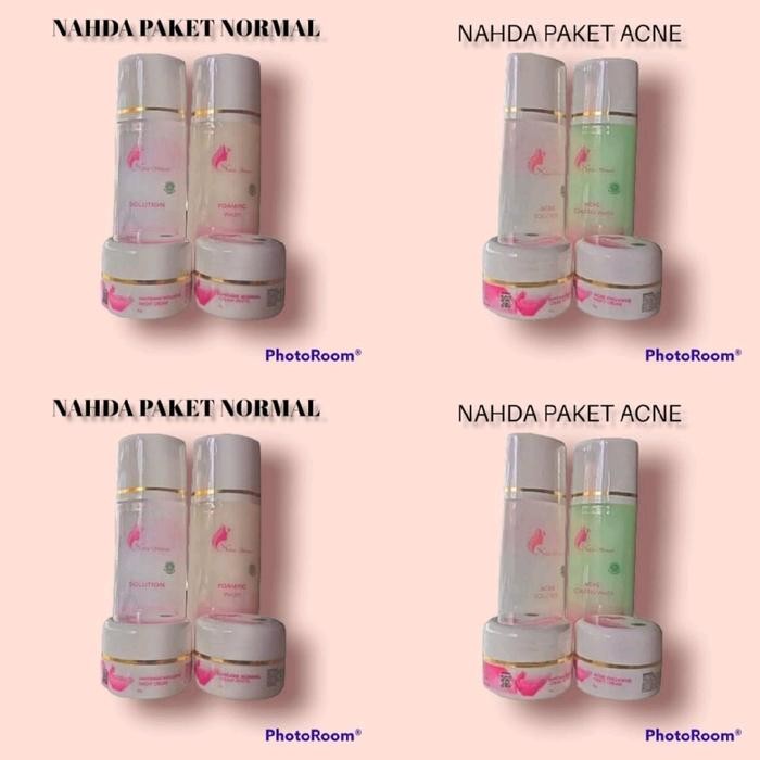 NAHDA SKINCARE PAKET NORMAL GLOWING ATAU PAKET ACNE ANTI JERAWAT Kosmetik Wajah Facial Hitam Oily ko