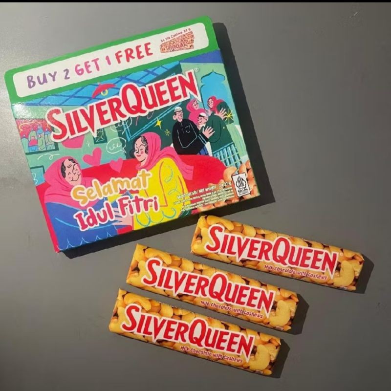 

Silverqueen 22 gr cashew / Mede isi 3 pcs edisi special