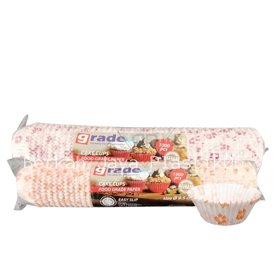 Cake case 9,5 motif / kertas bolu kukus pendek