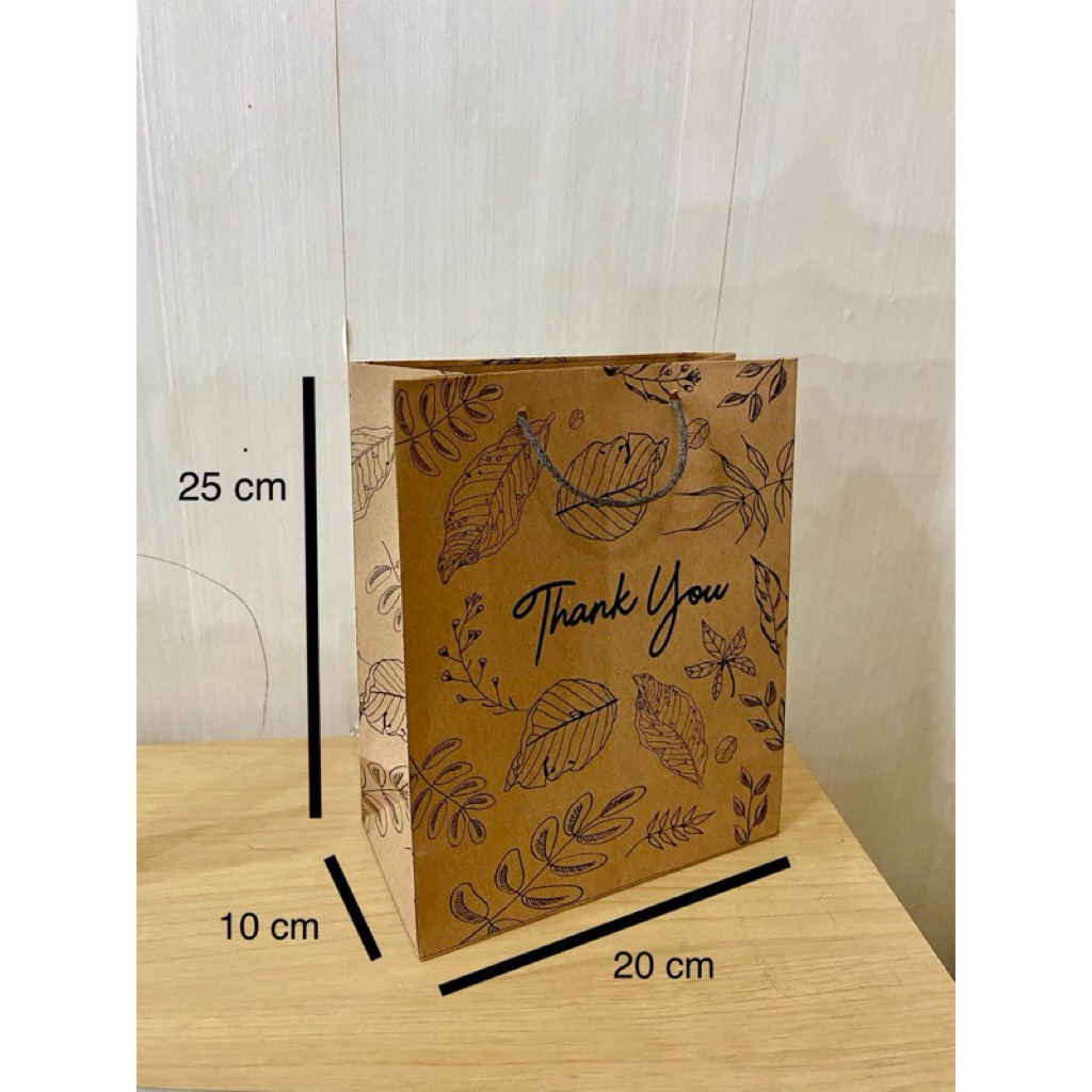 

(baru) Paper Bag Motif Zigzag bag goodie tas paperbag Batik 20x25 Cokelat Tali Kur