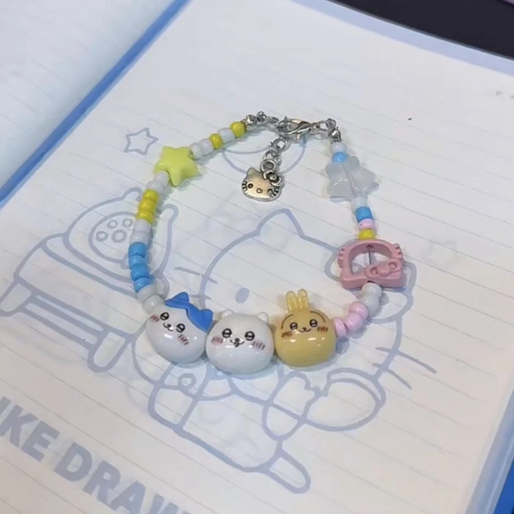 Gelang Manik-Manik Karakter Lucu Adjustable Gelang Anak Manik Manik Kartun Lucu