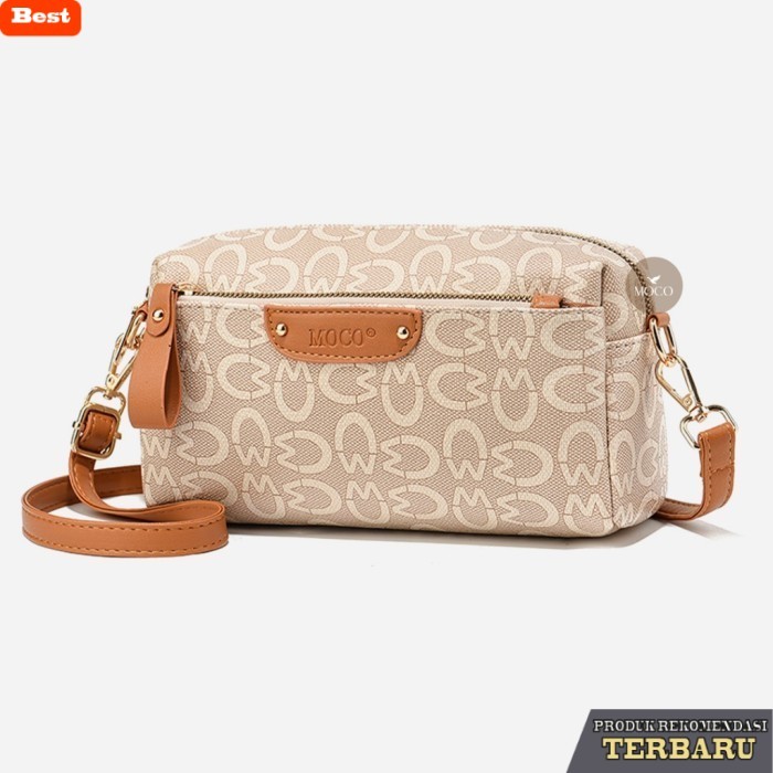 tas selempang wanita shopee MOCO Fashion Tas Selempang Wanita Ori Sling Bag Medium Terbaru Pouch Aes