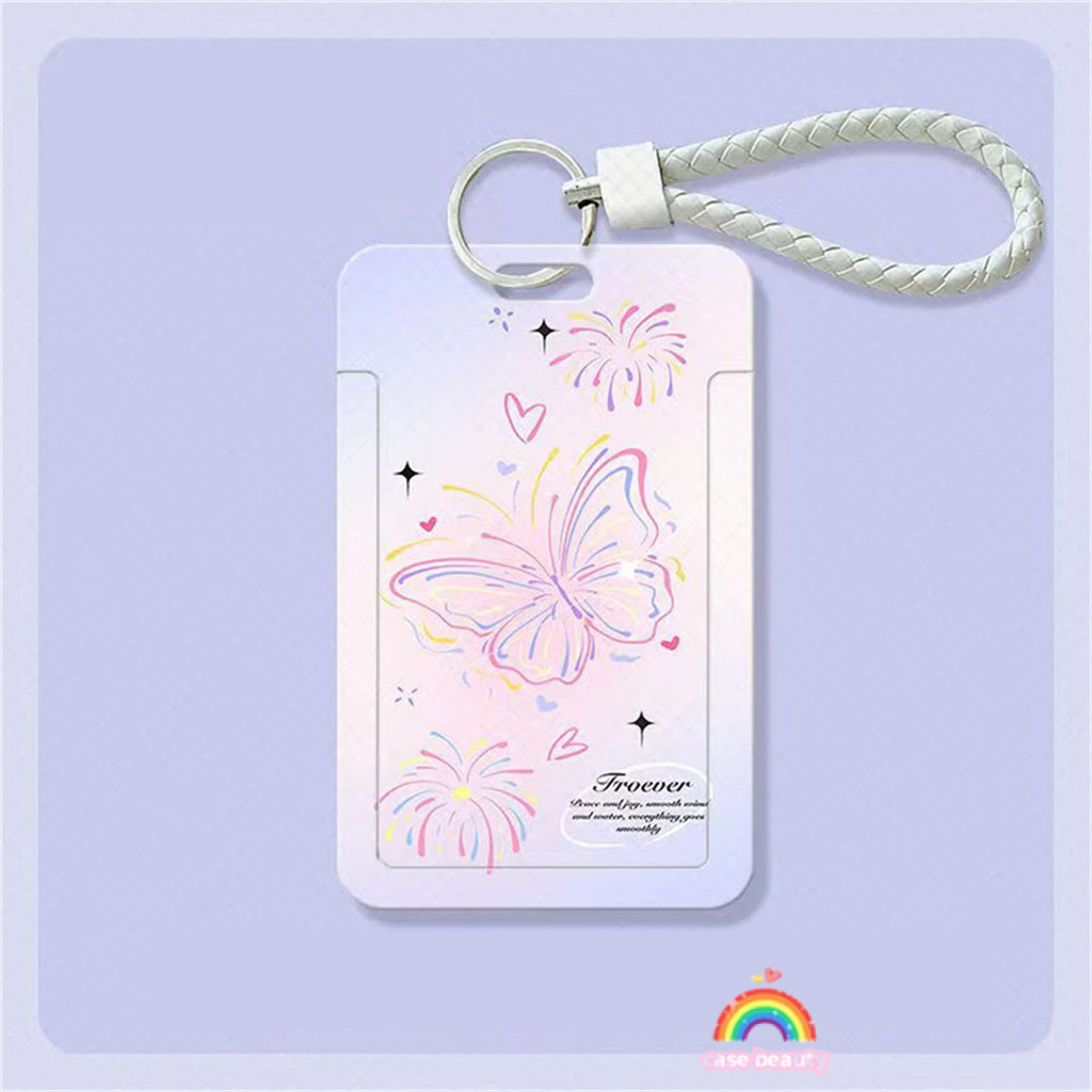

Casebeauty ID Card Holder Motif Kupu Kupu Merah Muda Biru Yang Bergaya Korea | Tempat Pelindung Kartu Nama Photocard Sekolah Kantor Photocard Photo Card