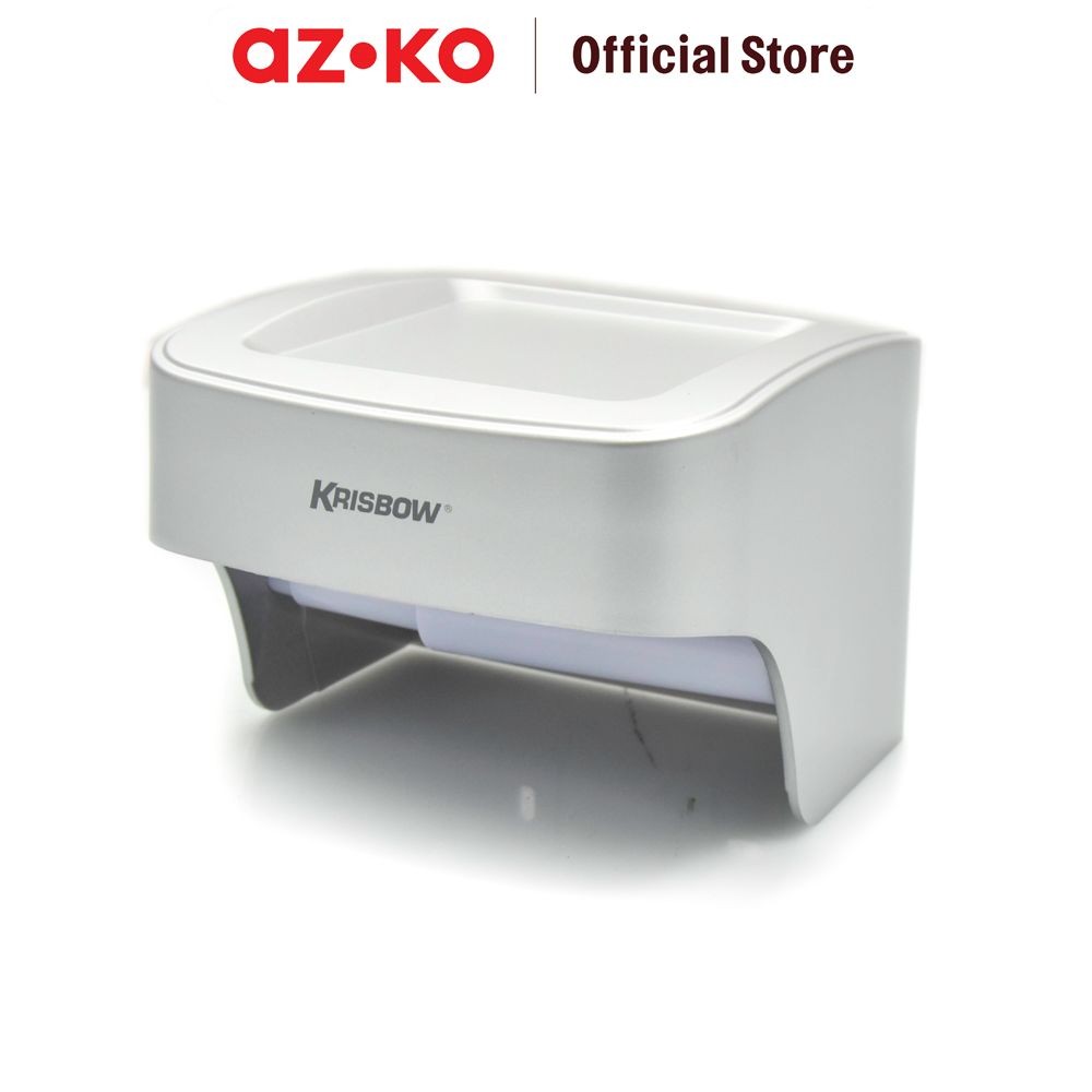 AZKO Krisbow Dispenser Tisu Cd8037b Tissue Holder Tempat Tisu Kamar Mandi Wadah Penyimpanan Tisyu Pe