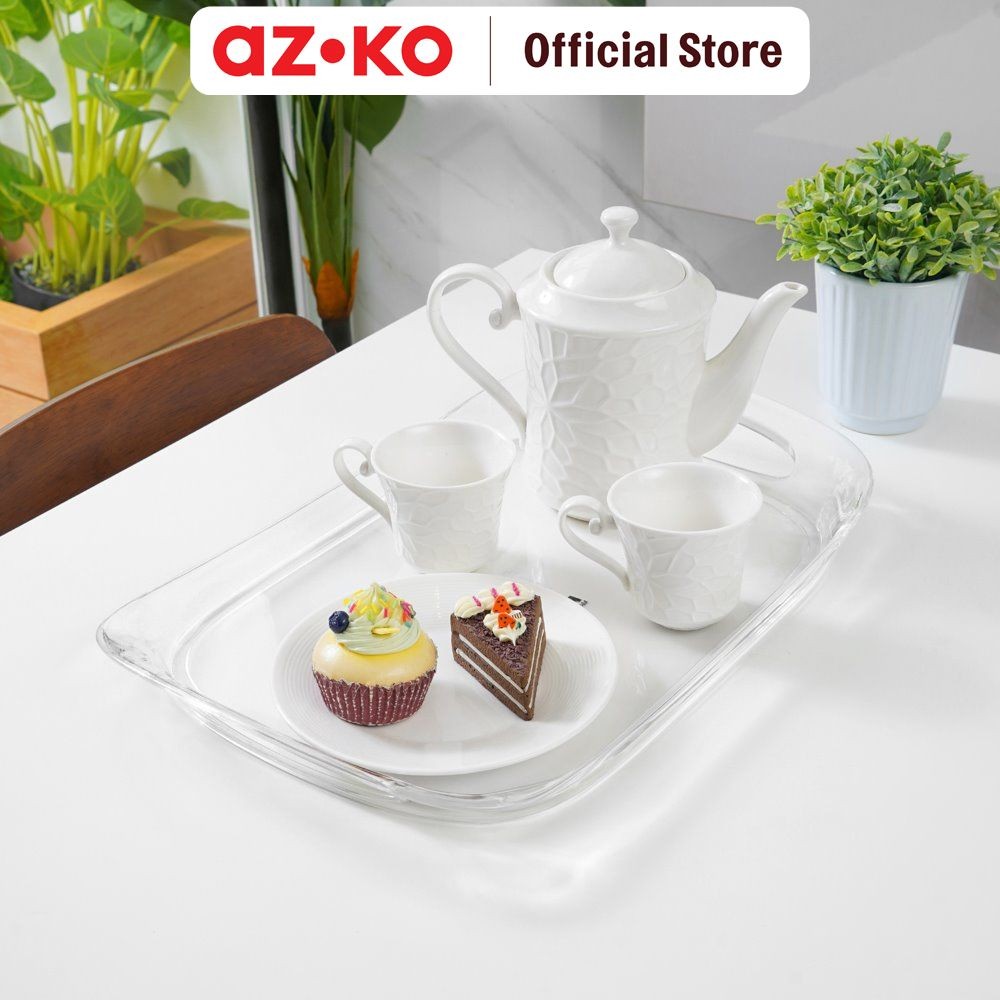 AZKO Kris 44x29 cm Nampan Saji Serving Tray Baki Makanan Minuman Nampah Saji Serbaguna Perlengkapan 