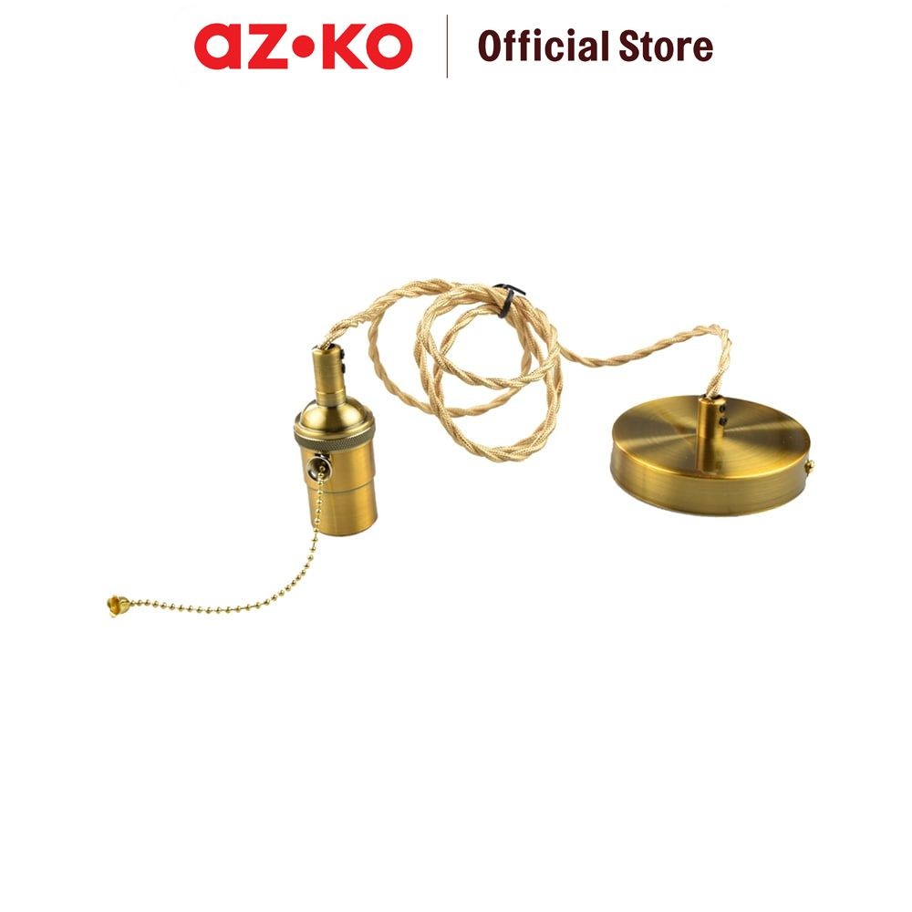 AZKO Krisbow Fitting Lampu E27 Vintage - Gold Lamp Holder Socket Bohlam Peralatan Listrik Aksesoris 