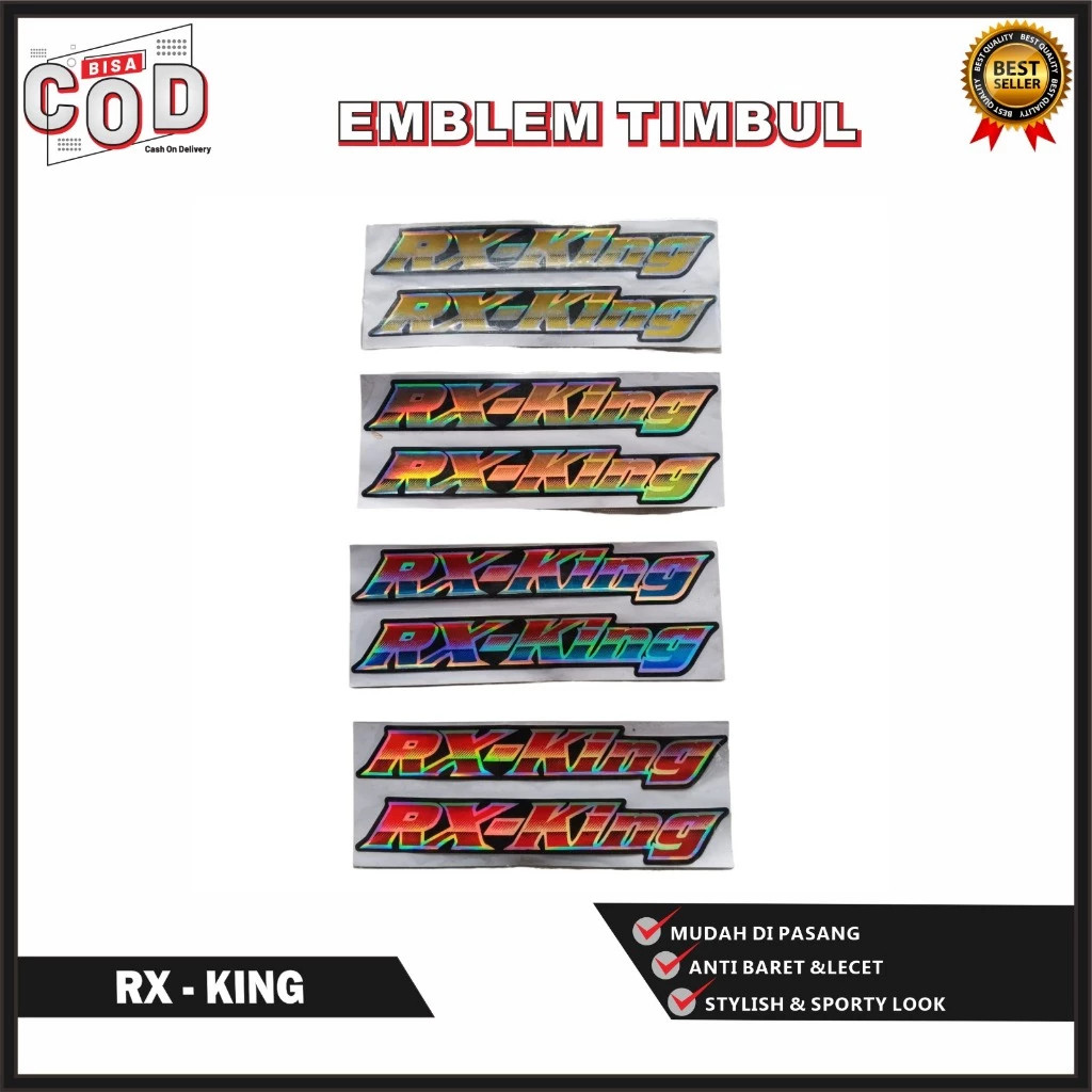 STIKER CUTTING logo Rx King Timbul motor Sticker Potong Motor
