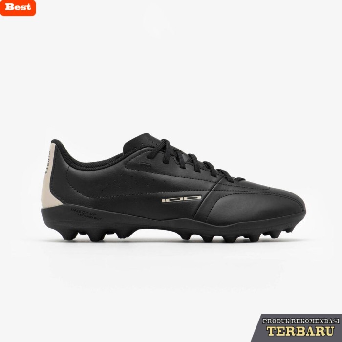 rekomendasi sepatu bola untuk kaki lebar Decathlon Kipsta Sepatu Sepak Bola 100 MG - Hitam - 8808623
