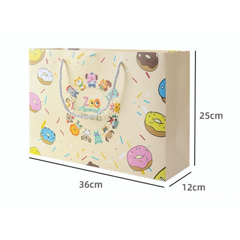 

PAPER BAG MOTIF ZOO 36 CM | HAMPERS BAG | KANTONG HADIAH