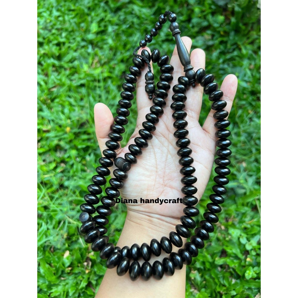 Tasbih Kayu Bertuah Gali Kelor Hitam / Tasbe Kayu Galih Kelor Hitam Tenggelam