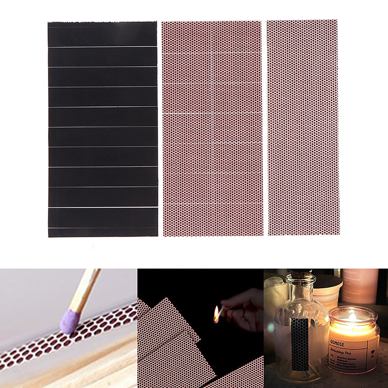

1sheet Match Striker Paper Sticker Diy Manual Match Eraser Phosphorus Paper for glass porcelain plastic paper or cardboard boxes