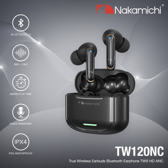 Nakamichi TW120NC True Wireless Earbuds Bluetooth Earphone TWS HD ANC