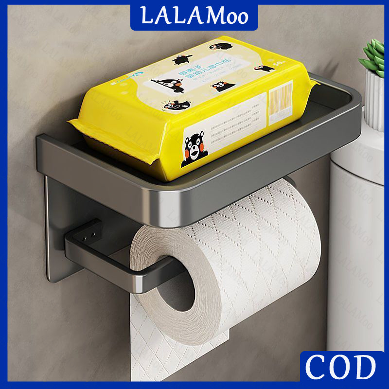 Tempat Tisu Aluminium Toilet / Kotak Tempat Tisu Toilet Paper Box Dispenser Tisu Gantung Simple / Ko