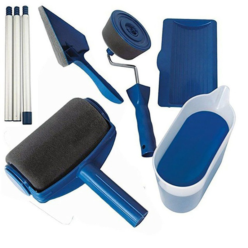 

8pc/Set Multifunctional Paint Roller Corner Brush Handle Tools Wall Painting Roll DIY Household Easy to Operate Painting Brushes