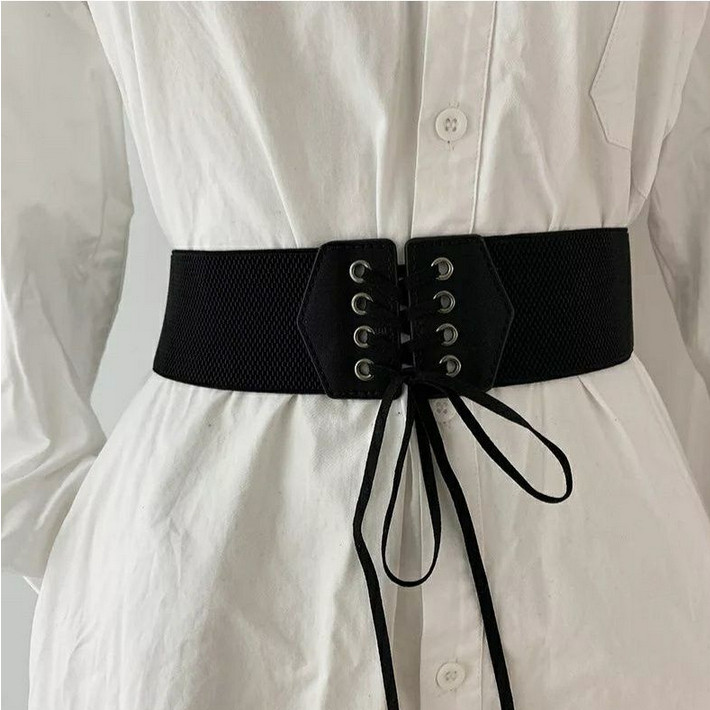 Belt Oby Ikat Pinggang Wanita Karet Sabuk Belt Black Waistband Pin Strap / Oby Belt Klip Karet Tali