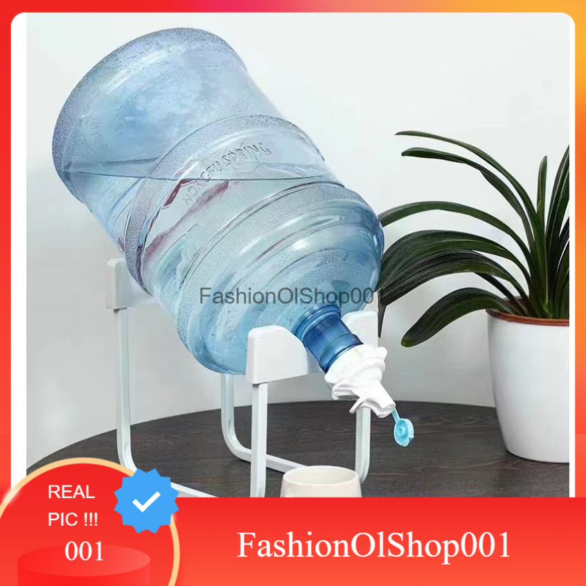 Dudukan Galon Besi Miring/ Kaki Tempat Galon Besi Bonus Keran Anti Karat Import / Rak Galon Besi / T