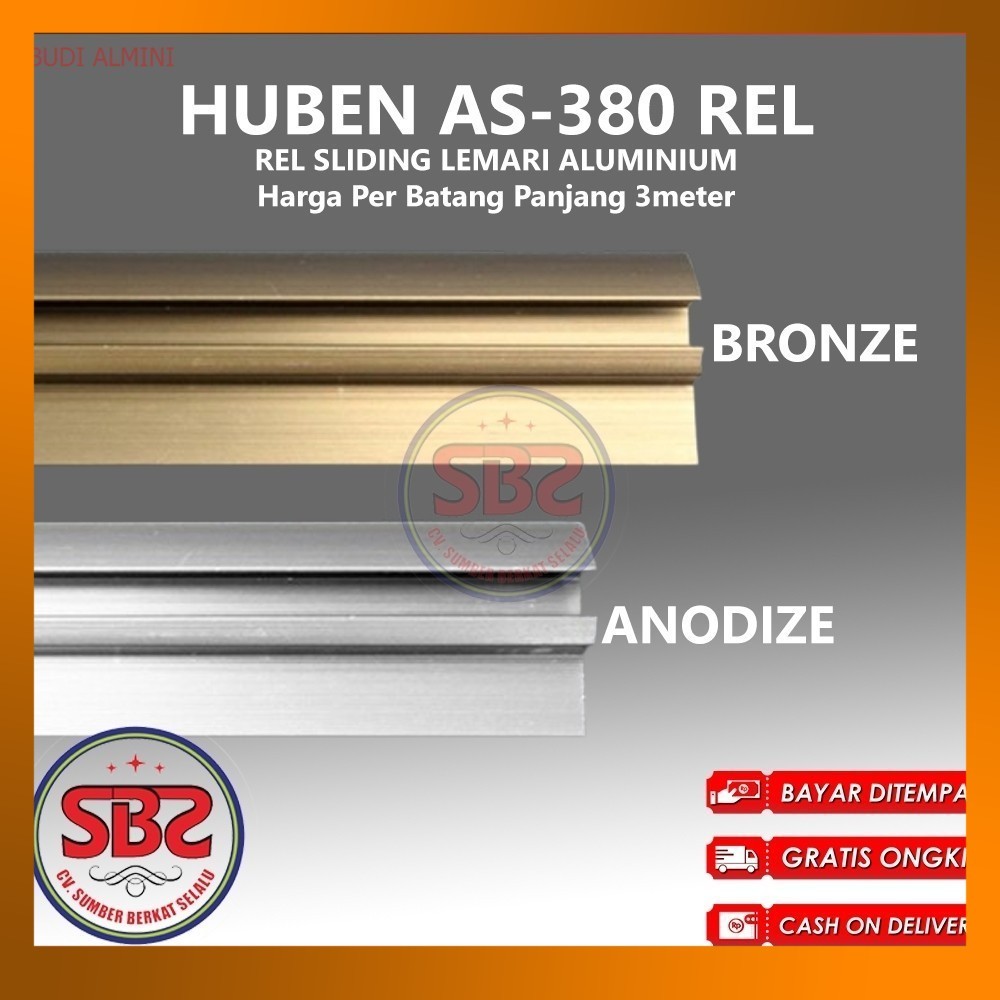 HUBEN AS-380 Rel Pintu Lemari Geser - Sliding Huben AS-380