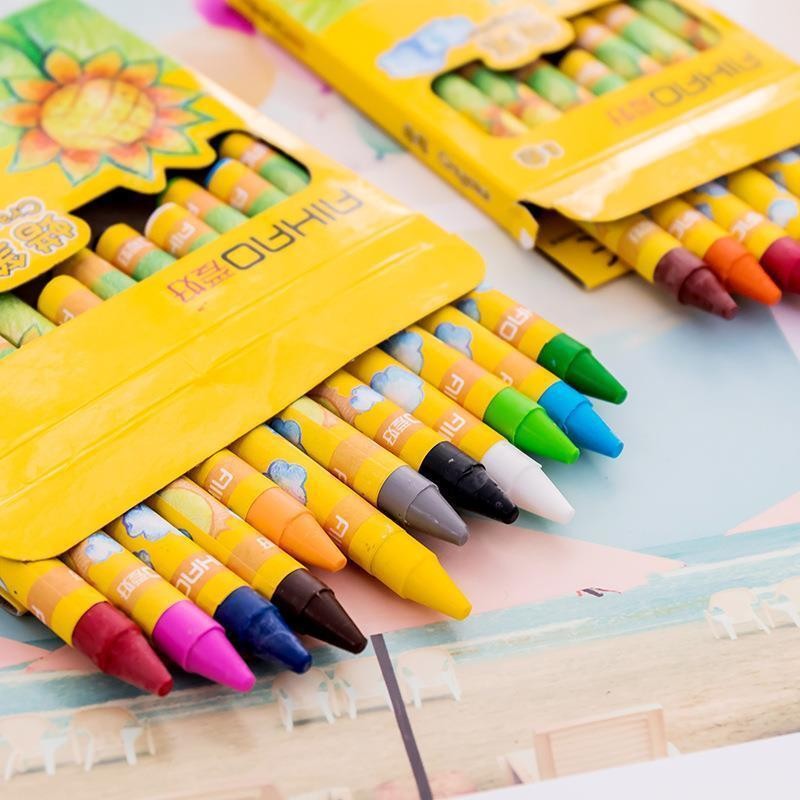 

Crayons Creative Cartoon 8/12 Colors Drawing Non-Toxic Oil Pastels Kids Student Pastel Pencils Art Supplies Student Crayon Set