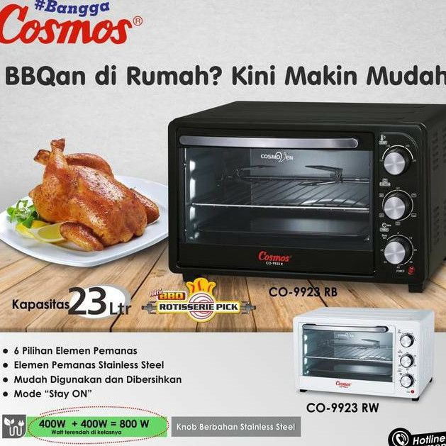 Cosmos Oven Listrik 9923 / Oven Listrik Cosmos 23 Liter