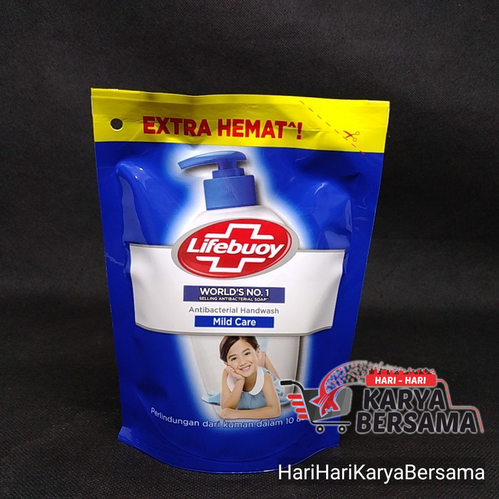 SABUN CAIR LIFEBUOY HAND WASH ANTIBACTERIAL MILD CARE POUCH REFILL 180ML