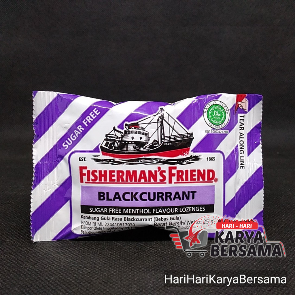 

MAKANAN RINGAN PERMEN FISHERMAN'S FRIEND SUGAR FREE BLACKCURRANT 25GR