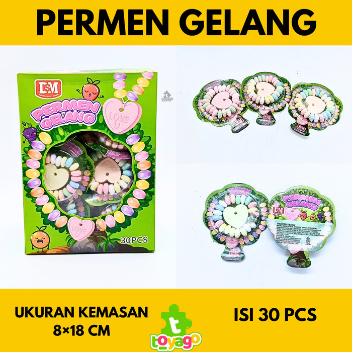 

DSM PERMEN GELANG CANDY BOX ISI 30 PCS GROSIR MURAH