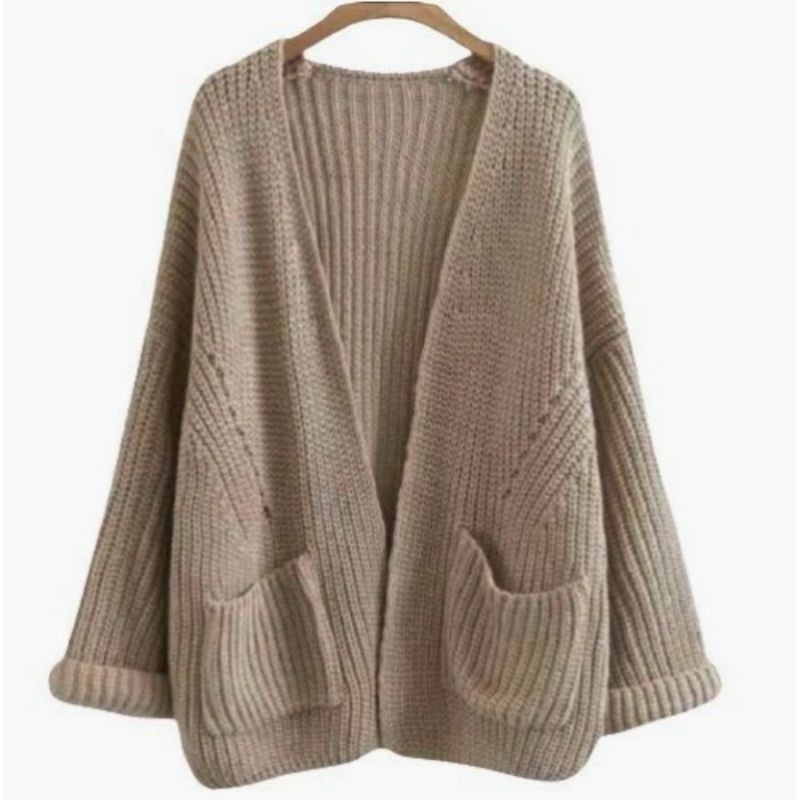 SX98IU [ TEBAL ] Cardigan Rajut Kardigan SUPER PREMIUM tebal Oversize ala Korea musim gugur