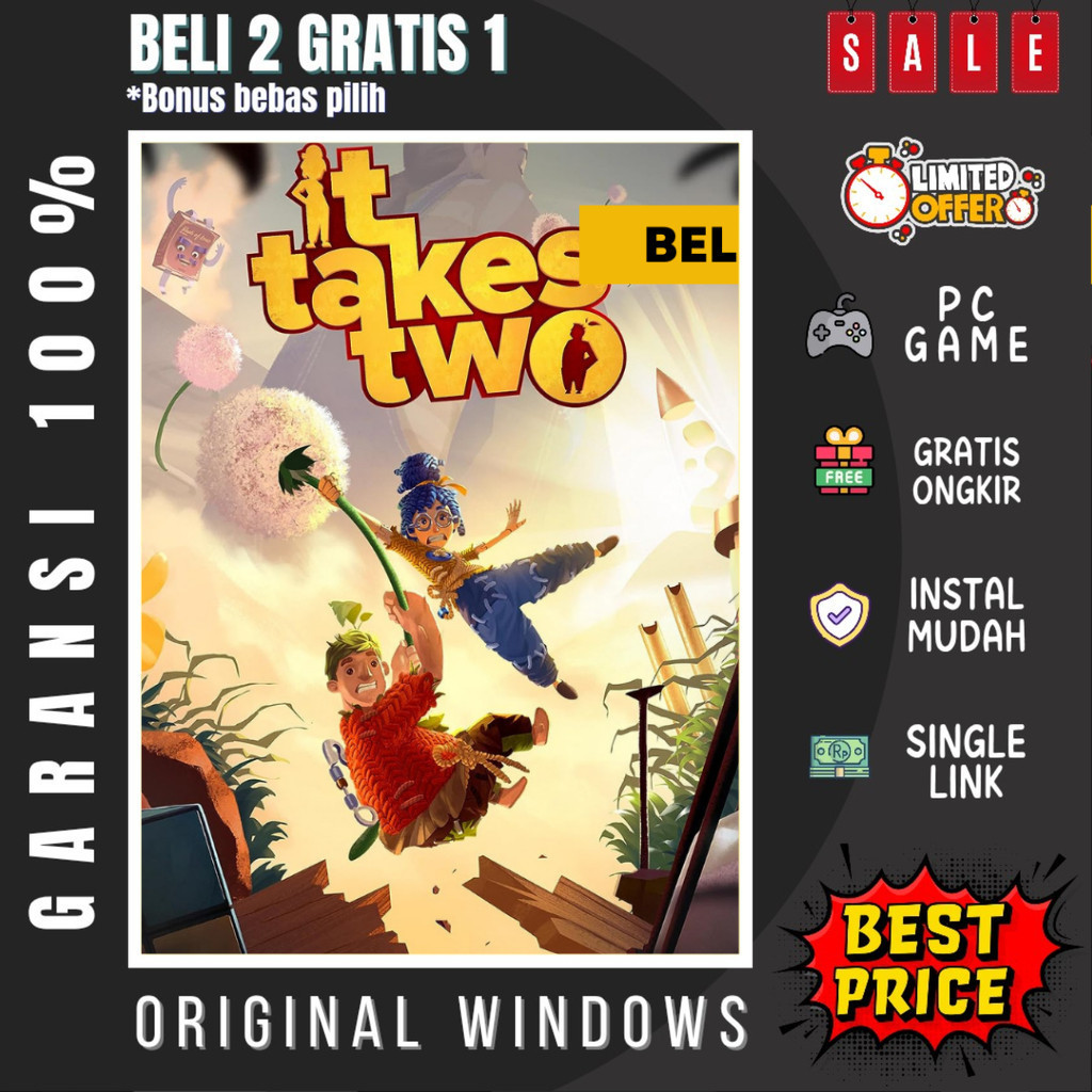IT TAKES TWO - GAME PC - GAME LAPTOP - PC GAMES - BELI 2 GRATIS 1 - ORIGINAL WINDOWS - GARANSI 100%