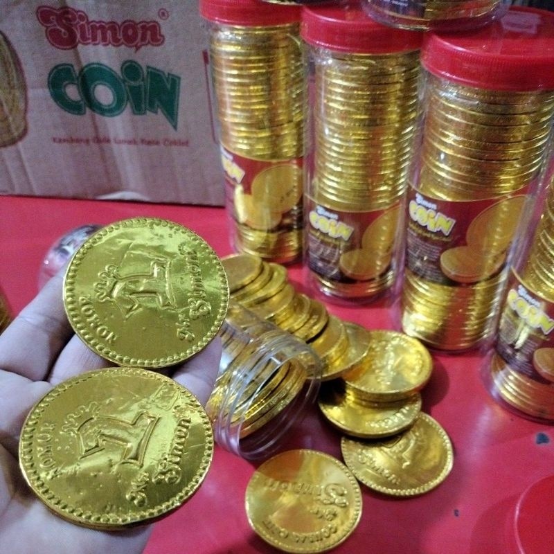 

COKELAT KOIN JUMBO | Simon Coin harga 1 toples isi 40pcs