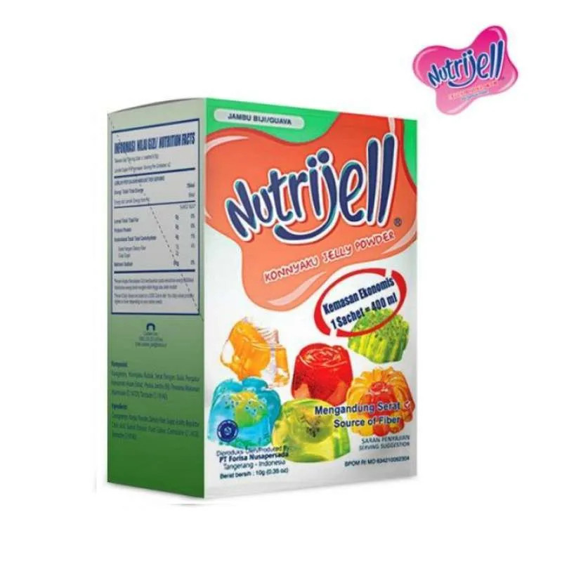 

NUTRIJELL ISI 12 X 10GR JELLY POWDER PUDING JELI NUTRIJEL SERBUK INSTAN 15gr PLAIN COKLAT CINCAU