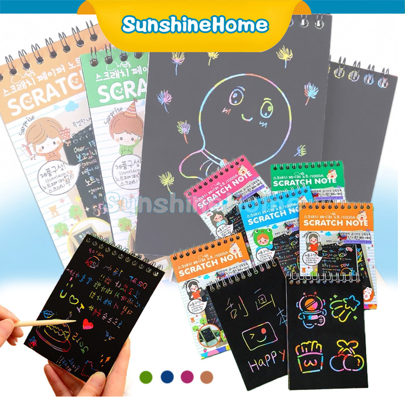 

Buku Gambar Gores Magic / Buku Mini Gores Magic Baru