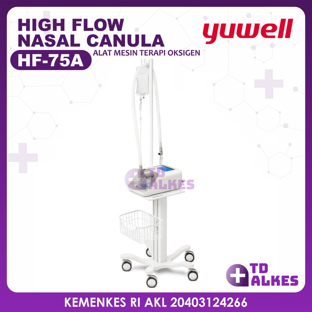 Yuwell HF-75A High Flow Nasal Canula HFNC Alat Mesin Terapi Oksigen
