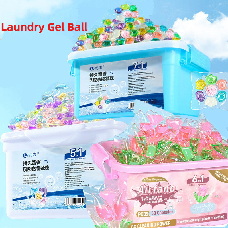 COD Laundry Pod 7-in-1 dengan, 8x Kekuatan, Antibakteri, Sterilisasi, wangi tahan lama, Pembersih ka